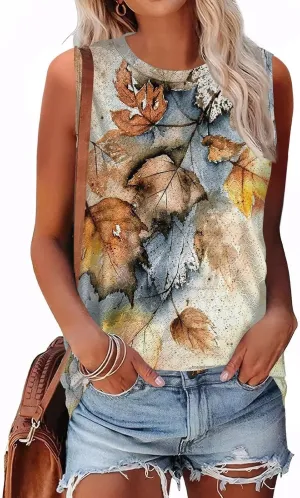 Women's Summer Tank Tops V Neck T Shirts Trendy Sleeveless Basic Tee Loose Fit 2025 Fashion
