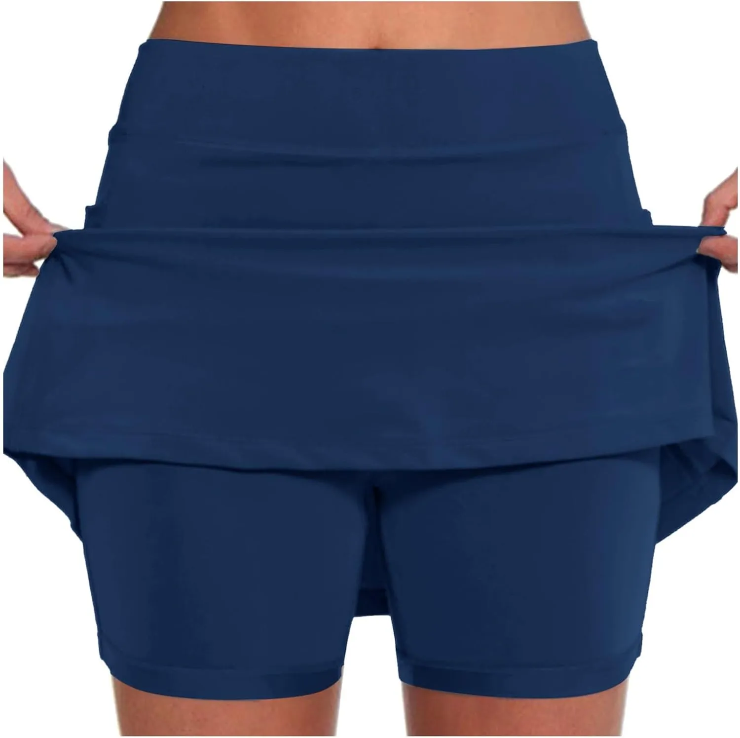Womens Tennis Skirts High Waisted Elastic Athletic Golf Mini Skirts Inner Shorts Summer Casual Running Skorts with Pockets