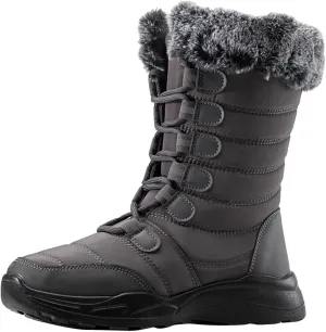 Women's Wide Width Waterproof Snow Boots Winter Walking Boots for Women Waterproof Wide Womens Winter Snow Boots Size 8 Winter Boot Women Slip on Botas Invierno Para Mujer Pie Ancho