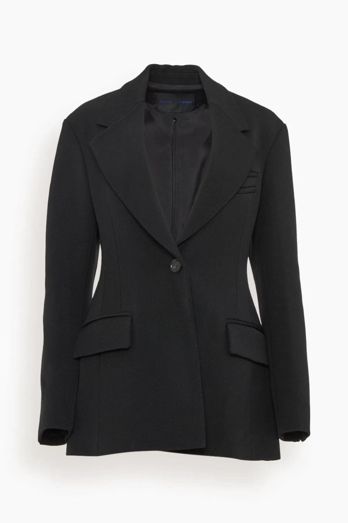Wool Twill Jacket in Black