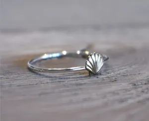 Xiaomei Jewelry 925 Sterling Silver Sea Shell Mermaid Nautical Jewelry Band Ring Life Fine Jewelry for Women Gift Set Size 6-10 (US 9)