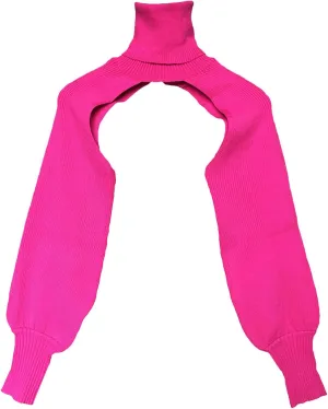 xxxiticat Women's Turtleneck Shrug Sweater Long Sleeve High Neck Cutout Knitted Arm Warmer Cropped Sweaters
