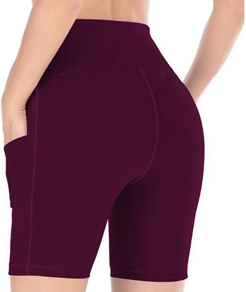 YAKER Yoga Shorts for Women Workout Shorts Running Shorts with Side Pockets