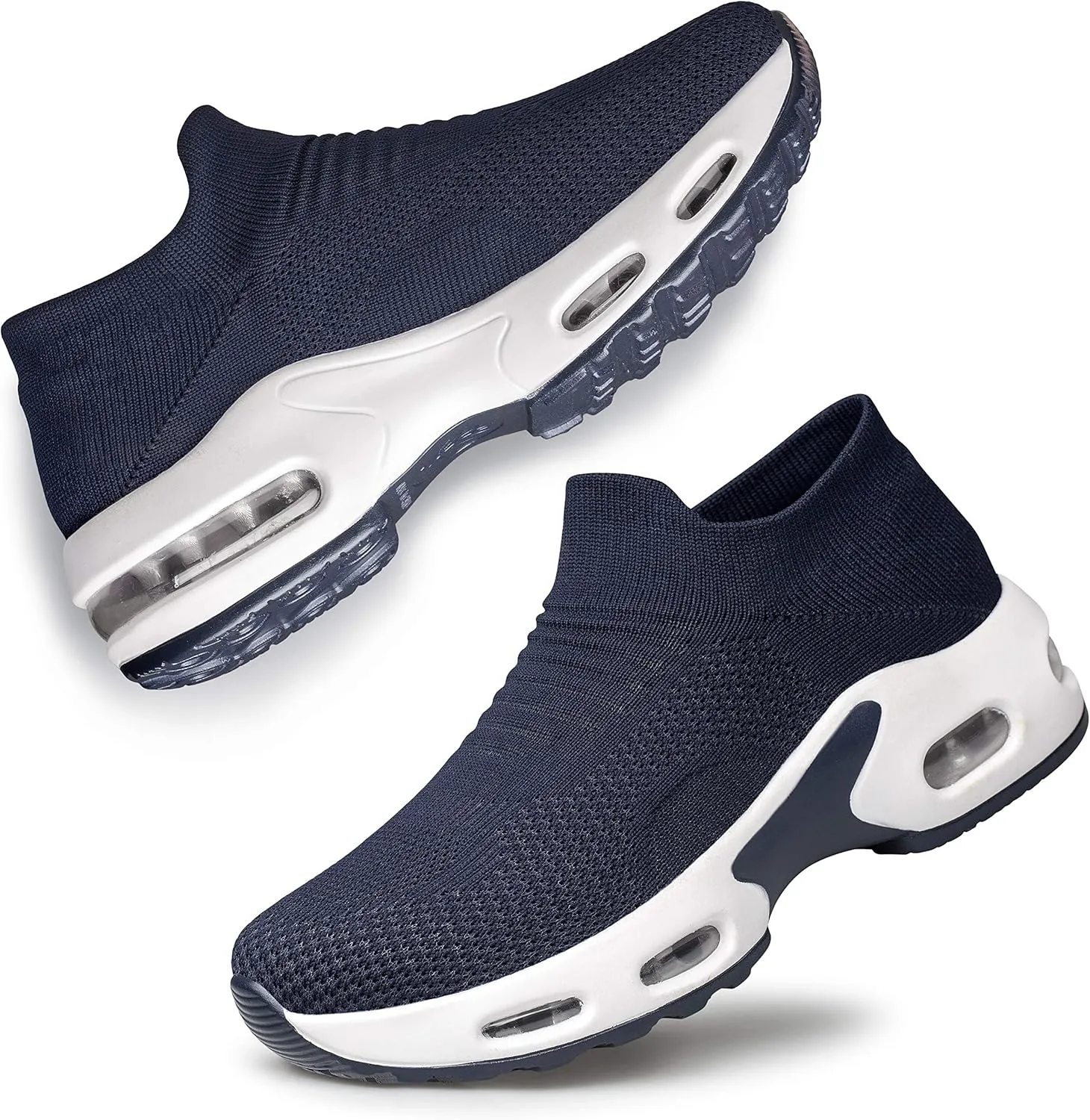 YHOON Women's Walking Shoes Slip-on - Sock Sneakers Ladies Nursing Work Air Cushion Mesh Casual Running Jogging Shoes