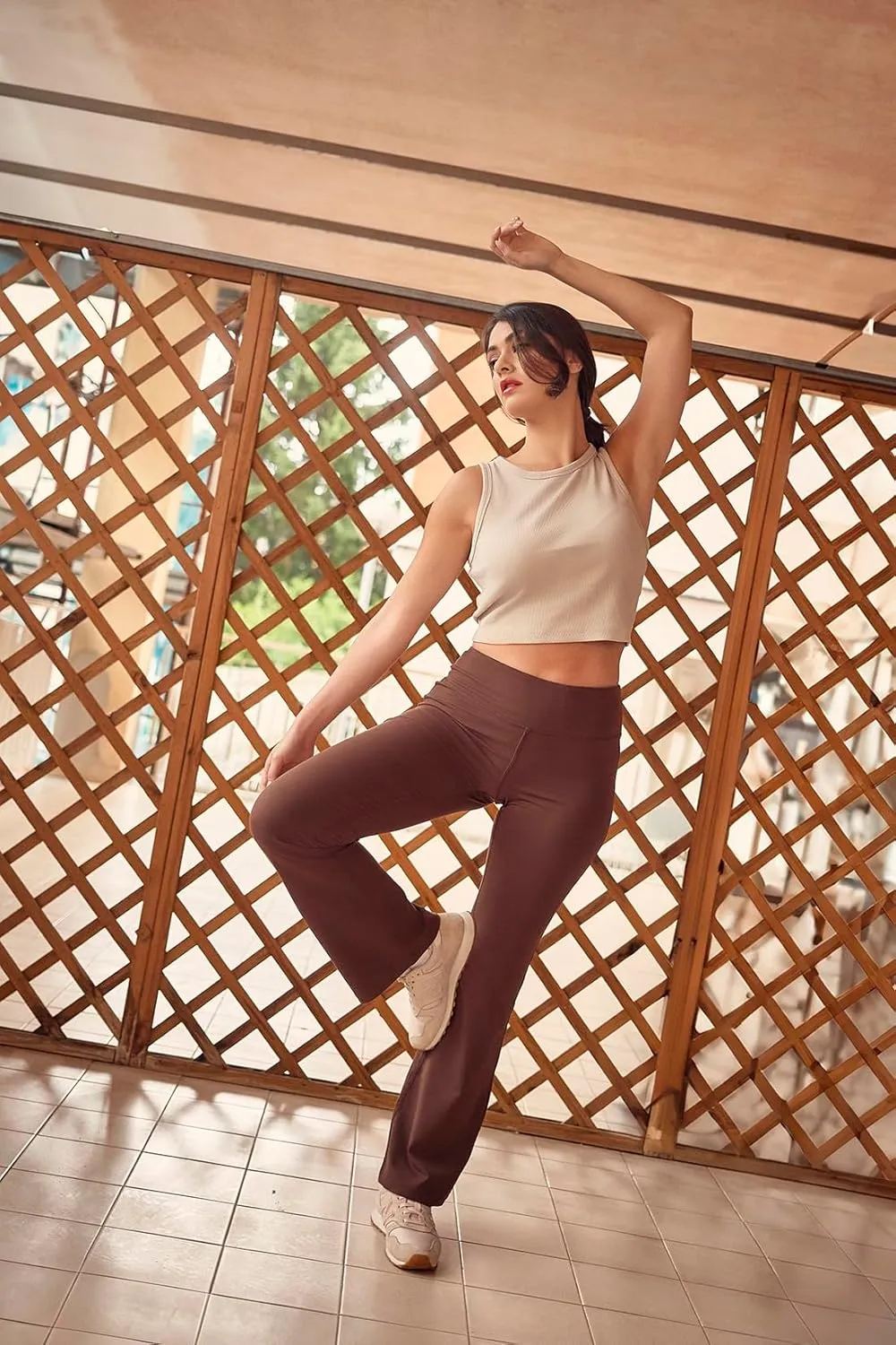 Yogipace 25"/27"/29"/31"/33"/35"/37",Petite/Regular/Tall,Women's Bootcut Yoga Pants Long Workout Pant
