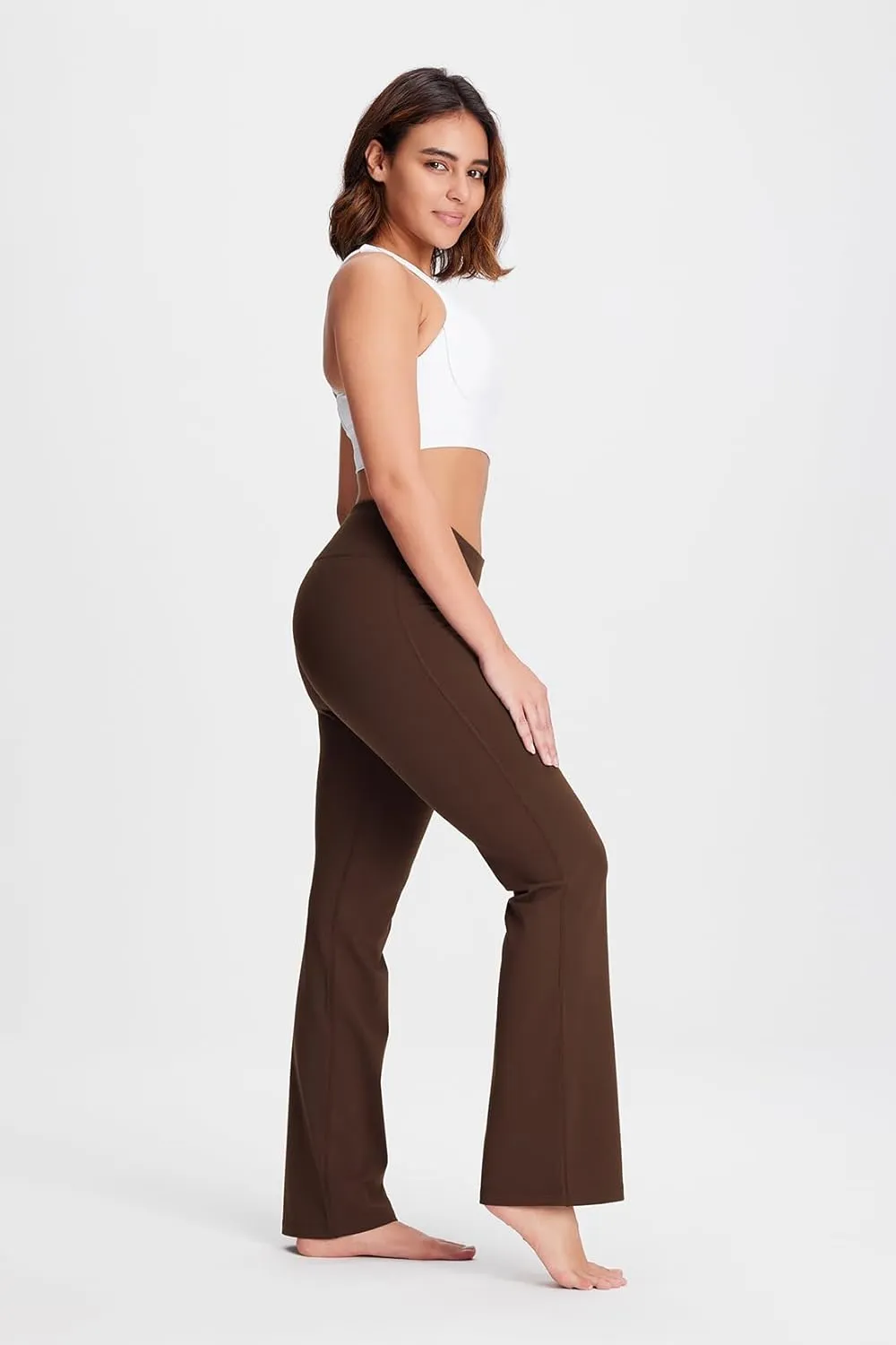 Yogipace 25"/27"/29"/31"/33"/35"/37",Petite/Regular/Tall,Women's Bootcut Yoga Pants Long Workout Pant