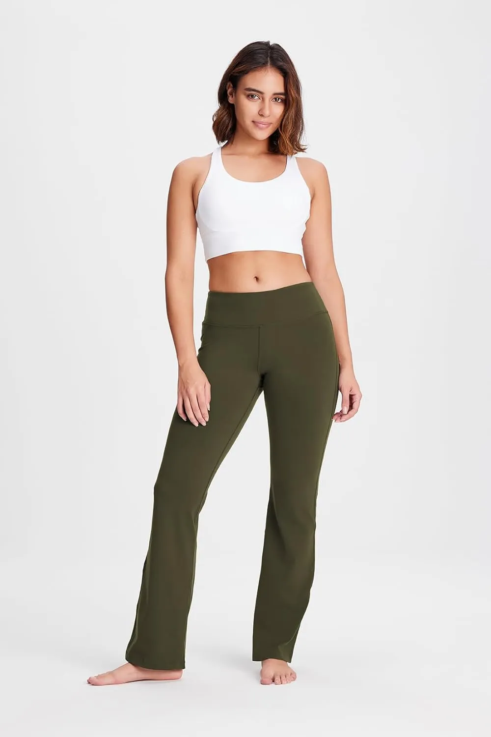 Yogipace 25"/27"/29"/31"/33"/35"/37",Petite/Regular/Tall,Women's Bootcut Yoga Pants Long Workout Pant