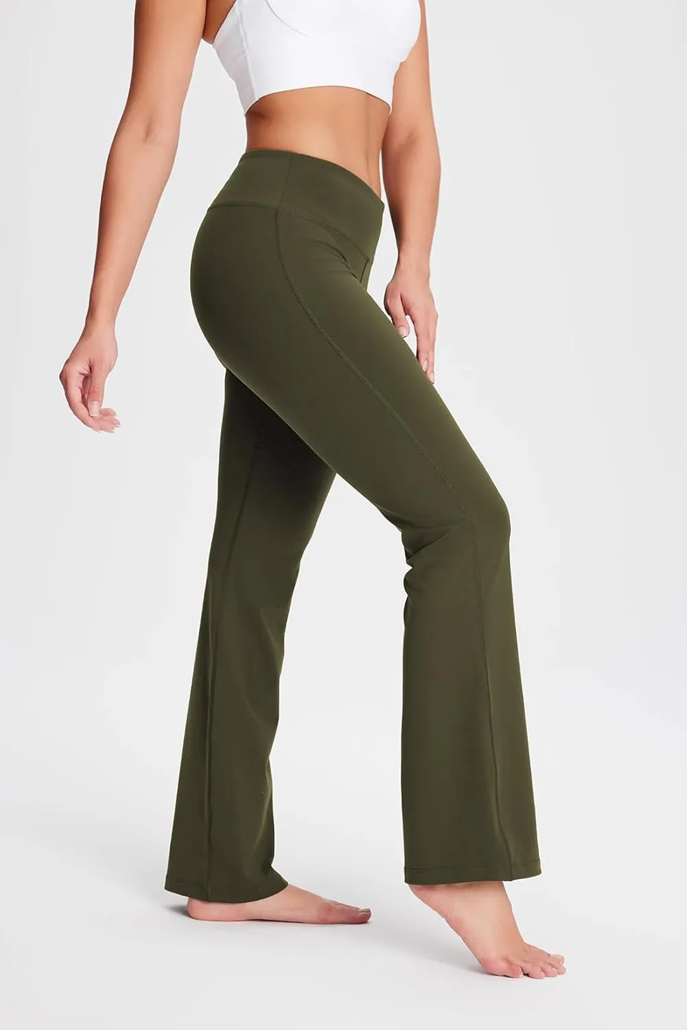 Yogipace 25"/27"/29"/31"/33"/35"/37",Petite/Regular/Tall,Women's Bootcut Yoga Pants Long Workout Pant
