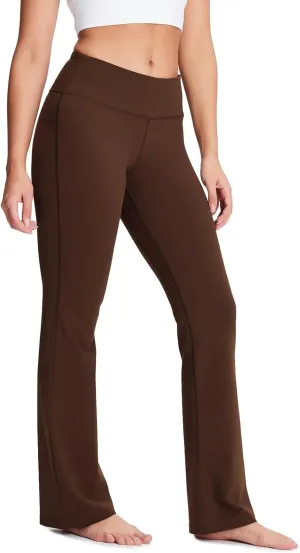 Yogipace 25"/27"/29"/31"/33"/35"/37",Petite/Regular/Tall,Women's Bootcut Yoga Pants Long Workout Pant