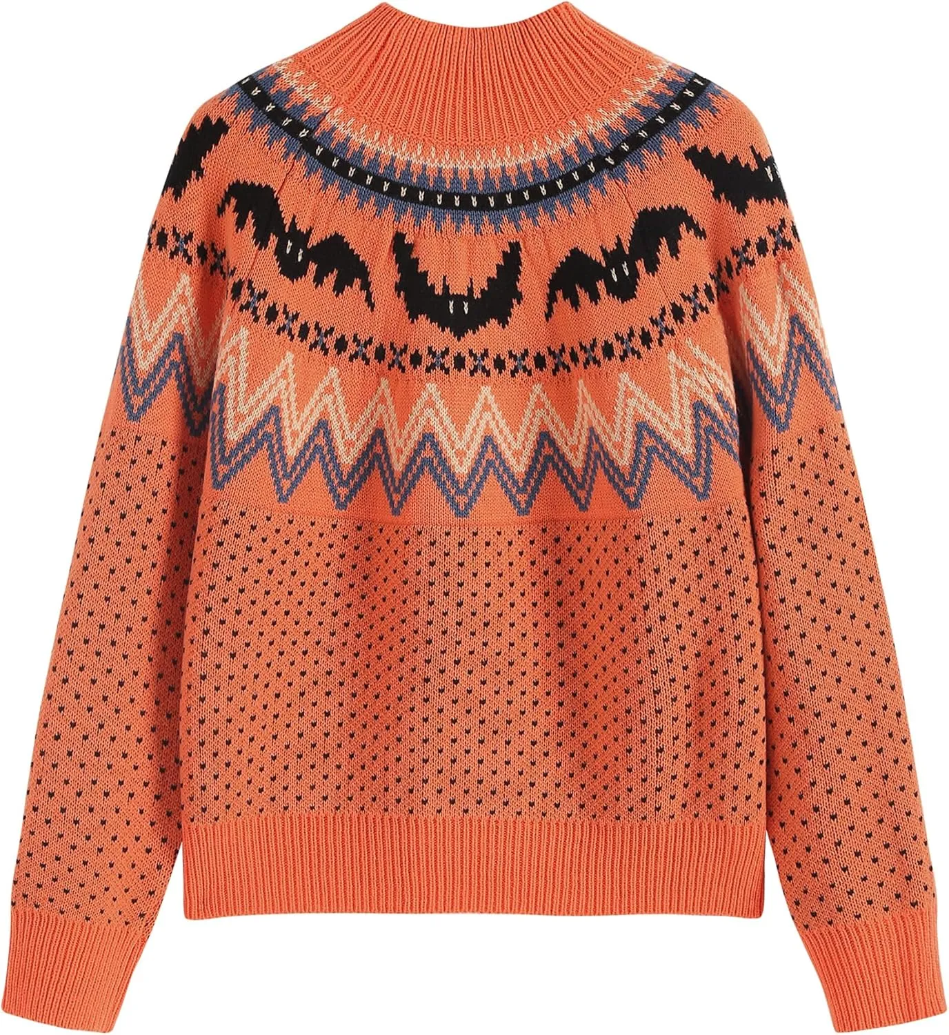 ZAFUL Women's Cropped Turtleneck Sweater Lantern Sleeve Ribbed Knit Pullover Sweater Jumper
