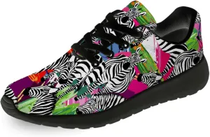 Zebra Print Shoes for Men Women Lightweight Comfort Running Tennis Walking Sneakers Gifts for Dad Mom