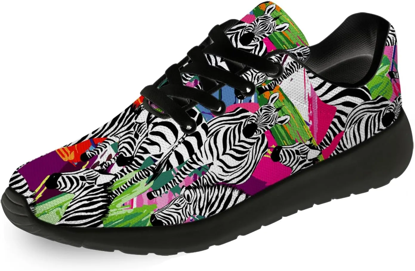 Zebra Print Shoes for Men Women Lightweight Comfort Running Tennis Walking Sneakers Gifts for Dad Mom