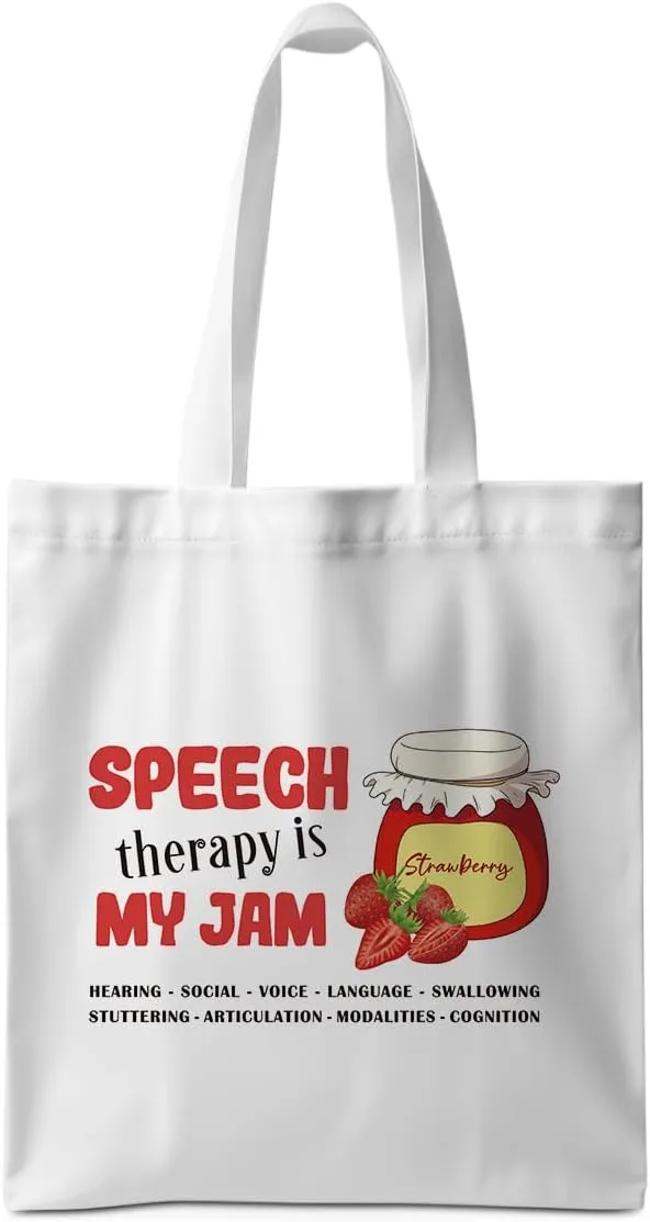 ZHAMEN Speech Therapy Tote Bag SLP Gifts for Speech Language Pathologist Women Teacher Speech Therapist Gift