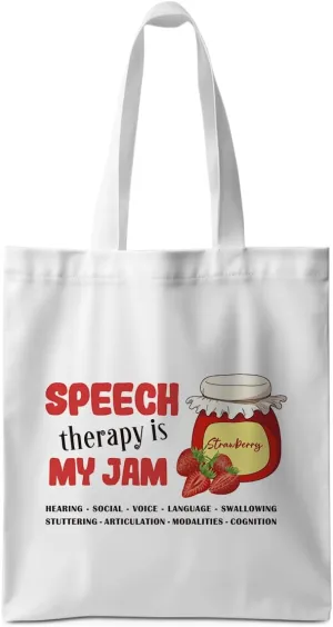 ZHAMEN Speech Therapy Tote Bag SLP Gifts for Speech Language Pathologist Women Teacher Speech Therapist Gift