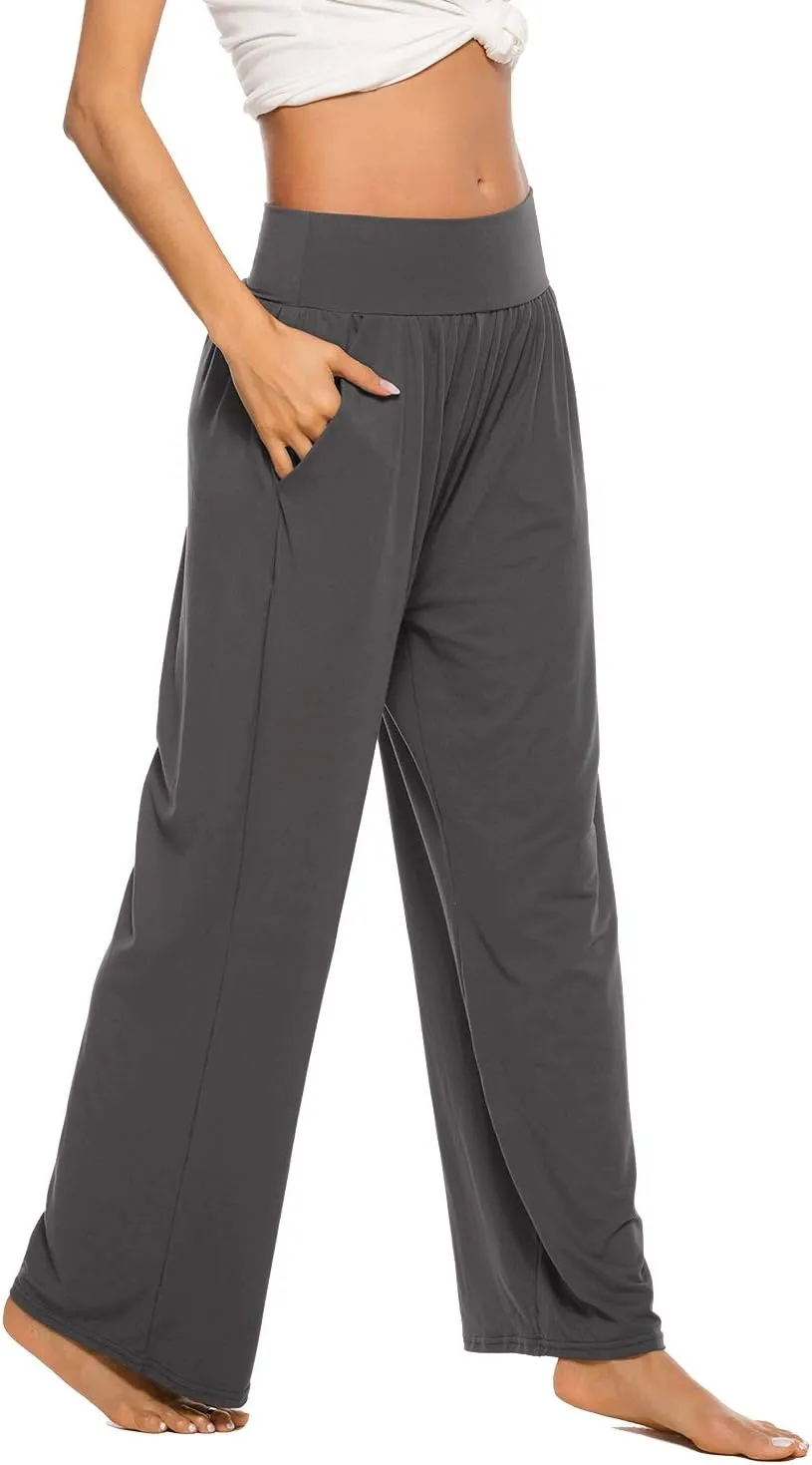 ZJCT Womens Yoga Sweatpants Comfy Loose Casual Wide Leg Lounge Joggers Pants with Pockets