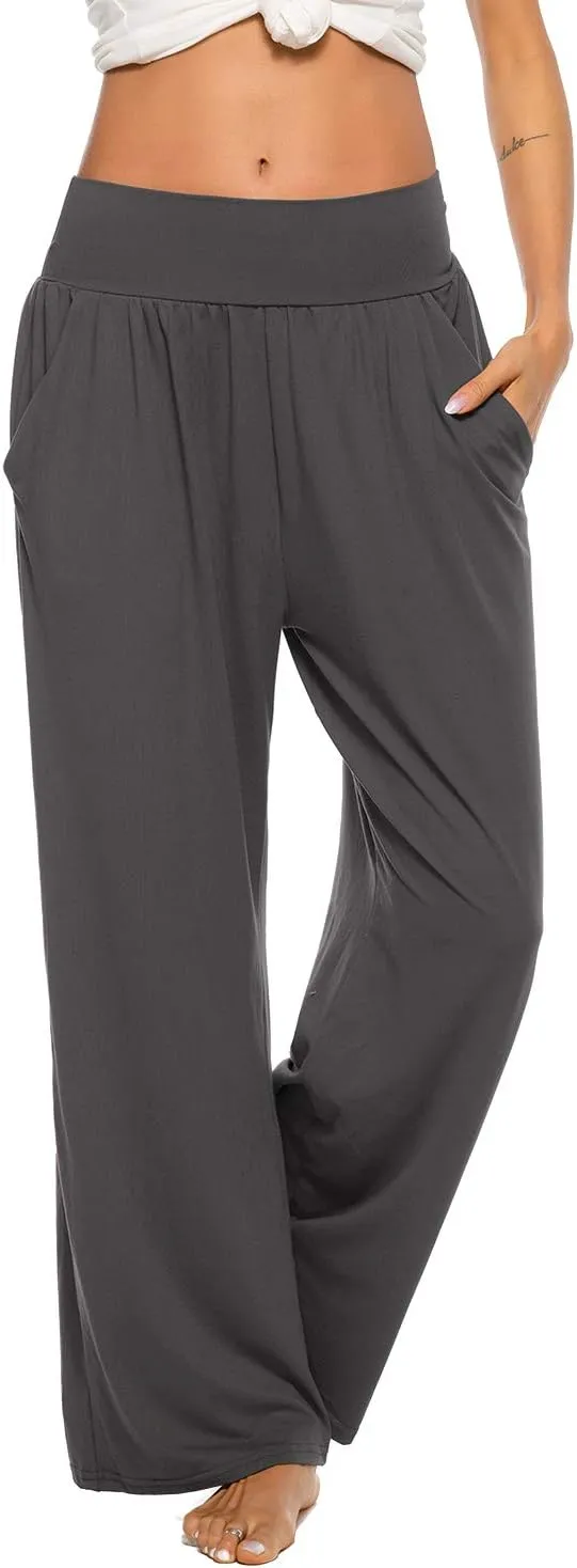 ZJCT Womens Yoga Sweatpants Comfy Loose Casual Wide Leg Lounge Joggers Pants with Pockets