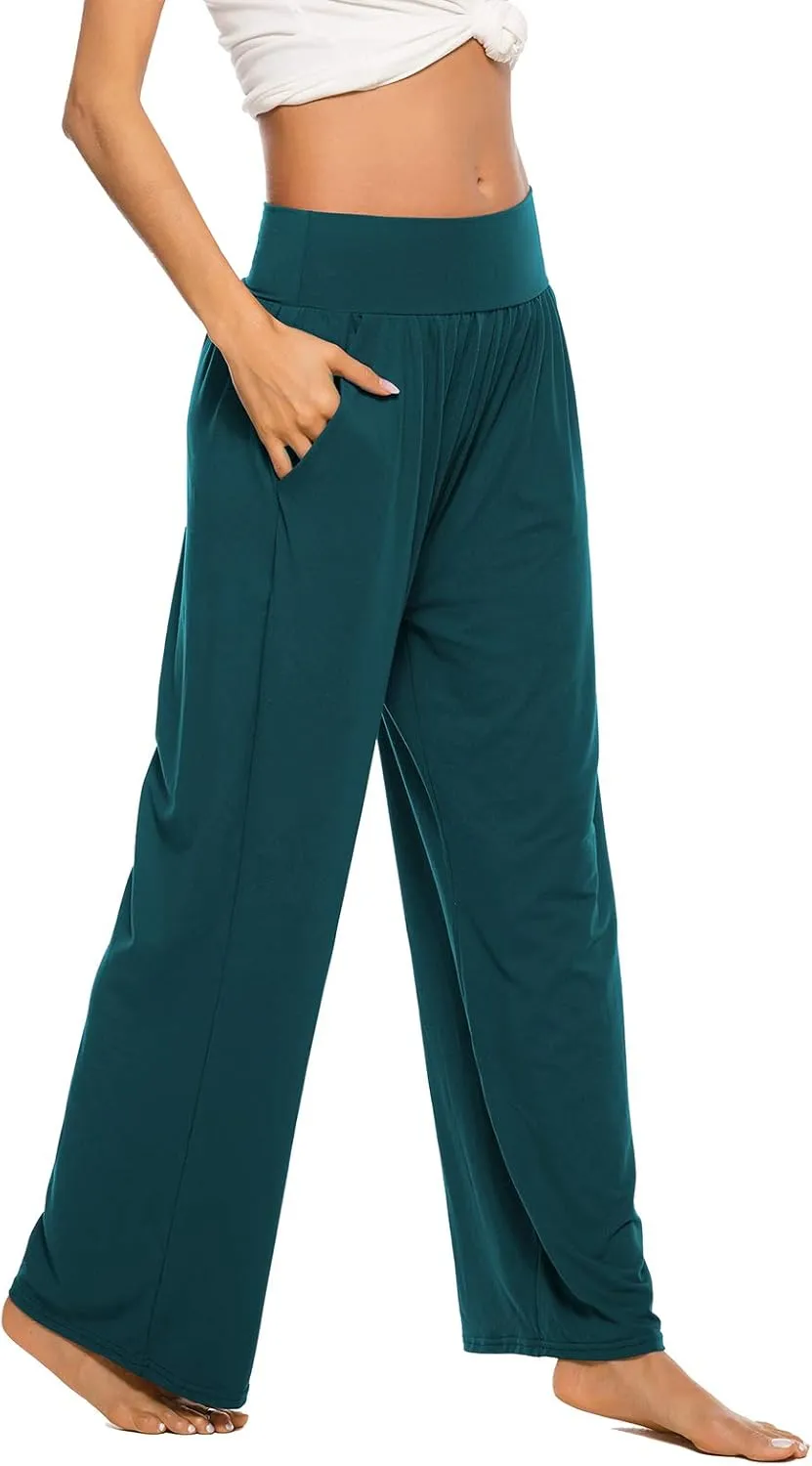 ZJCT Womens Yoga Sweatpants Comfy Loose Casual Wide Leg Lounge Joggers Pants with Pockets