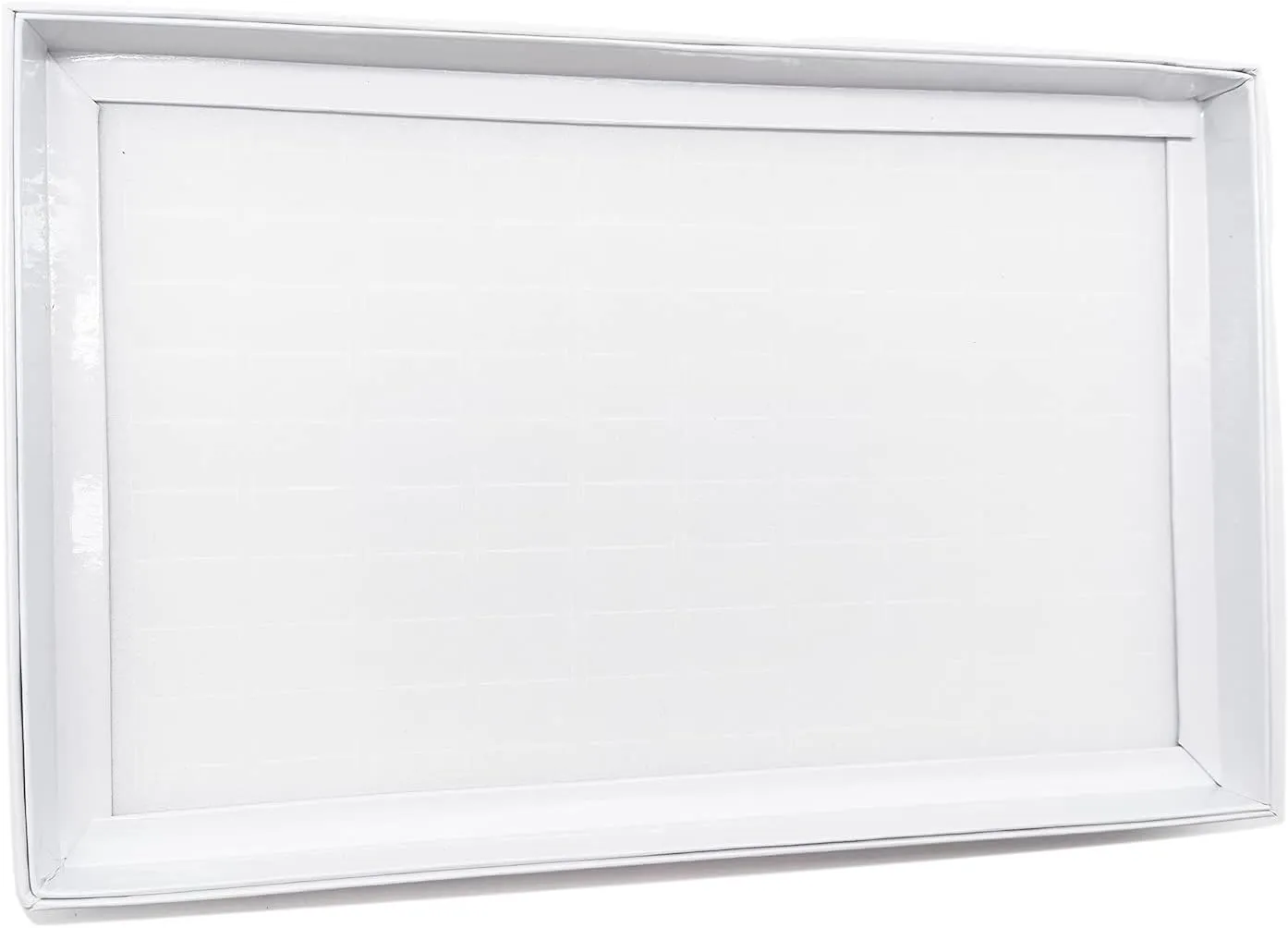 ZLY Jewelry Rings Display Tray Velvet 100 Slot Case Box Jewelry Storage Box (White)
