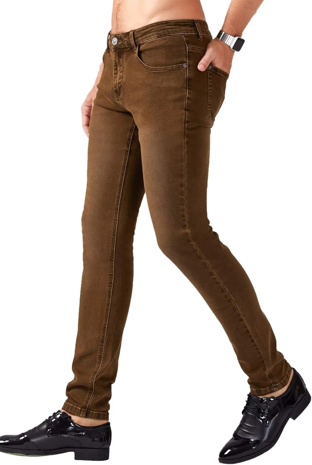 ZLZ Jeans Pants Slim Fit, Younger-Looking Fashionable Colorful Comfy Stretch Jeans Pants for Men, Skinny Jeans Stretch Fit ??