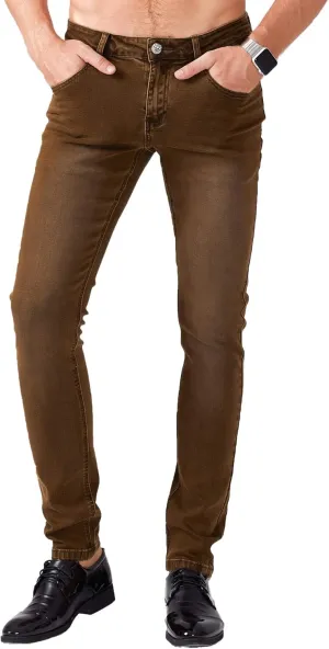 ZLZ Jeans Pants Slim Fit, Younger-Looking Fashionable Colorful Comfy Stretch Jeans Pants for Men, Skinny Jeans Stretch Fit ??