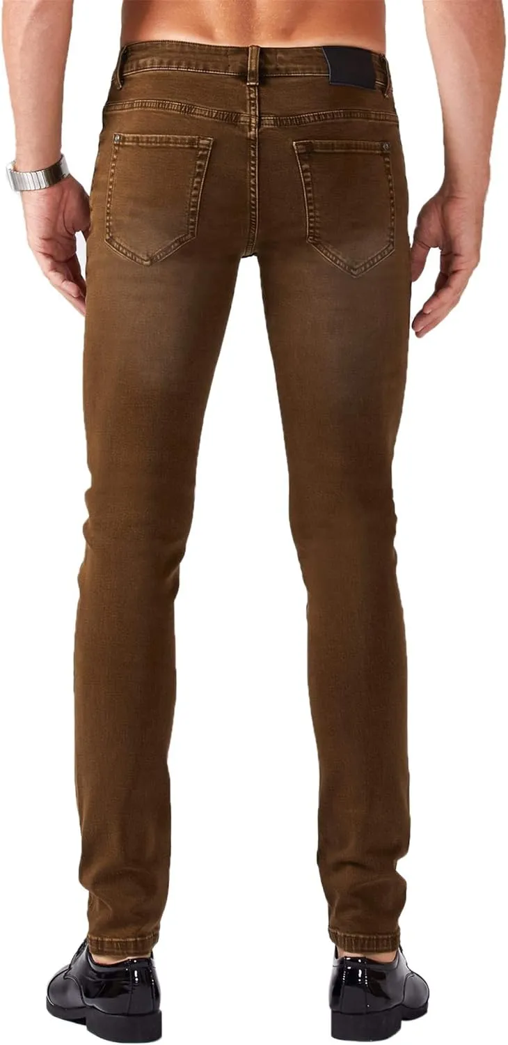 ZLZ Jeans Pants Slim Fit, Younger-Looking Fashionable Colorful Comfy Stretch Jeans Pants for Men, Skinny Jeans Stretch Fit ??