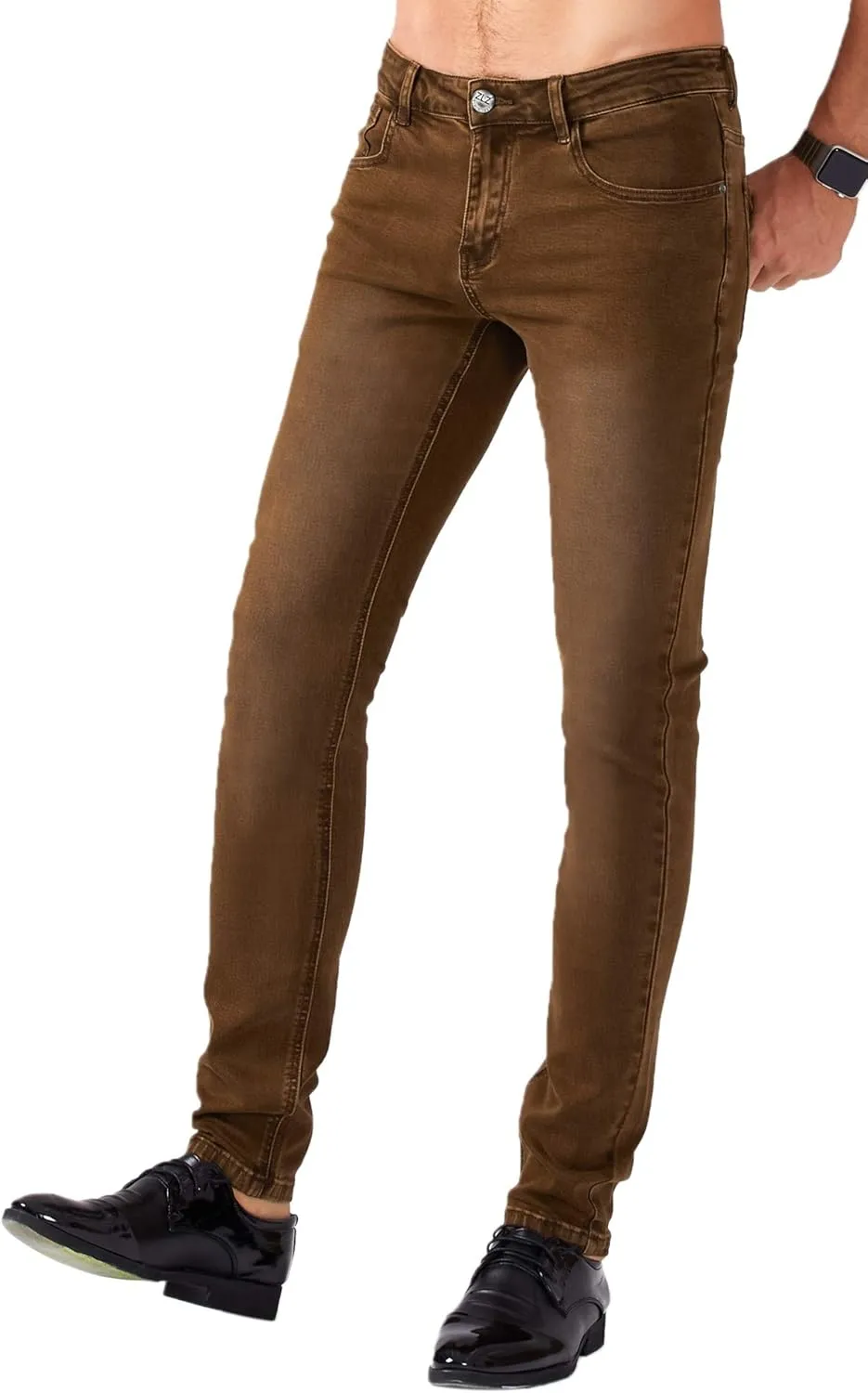 ZLZ Jeans Pants Slim Fit, Younger-Looking Fashionable Colorful Comfy Stretch Jeans Pants for Men, Skinny Jeans Stretch Fit ??