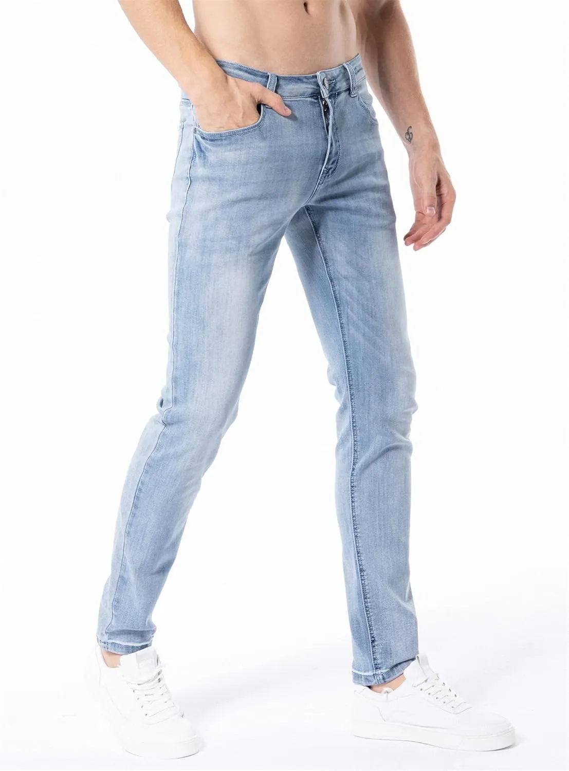 ZLZ Jeans Pants Slim Fit, Younger-Looking Fashionable Colorful Comfy Stretch Jeans Pants for Men, Skinny Jeans Stretch Fit ??