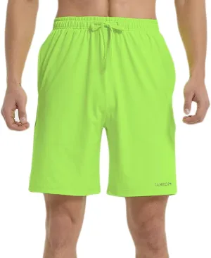 ZONBAILON Mens Athletic Shorts with Pockets, Workout Shorts Elastic Waistband Running Shorts