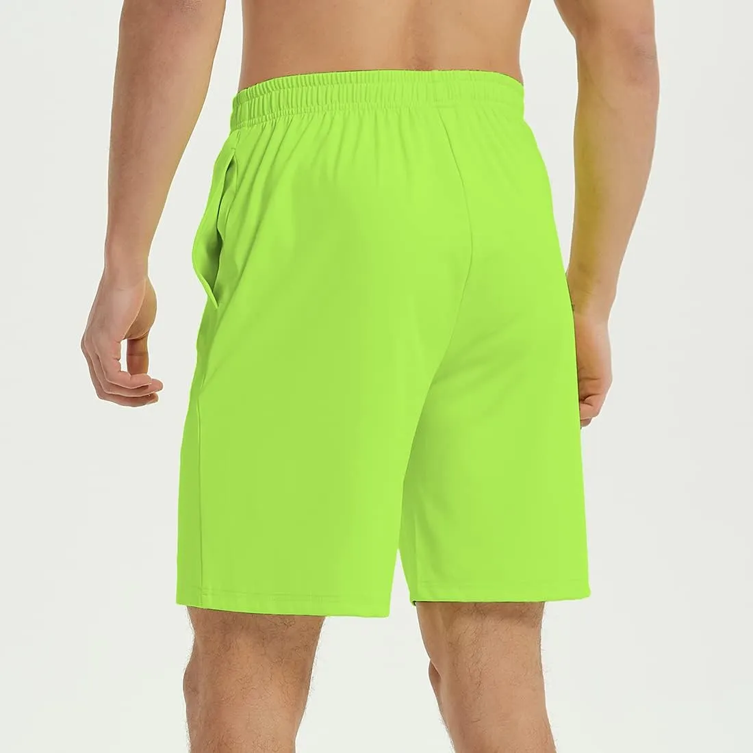 ZONBAILON Mens Athletic Shorts with Pockets, Workout Shorts Elastic Waistband Running Shorts